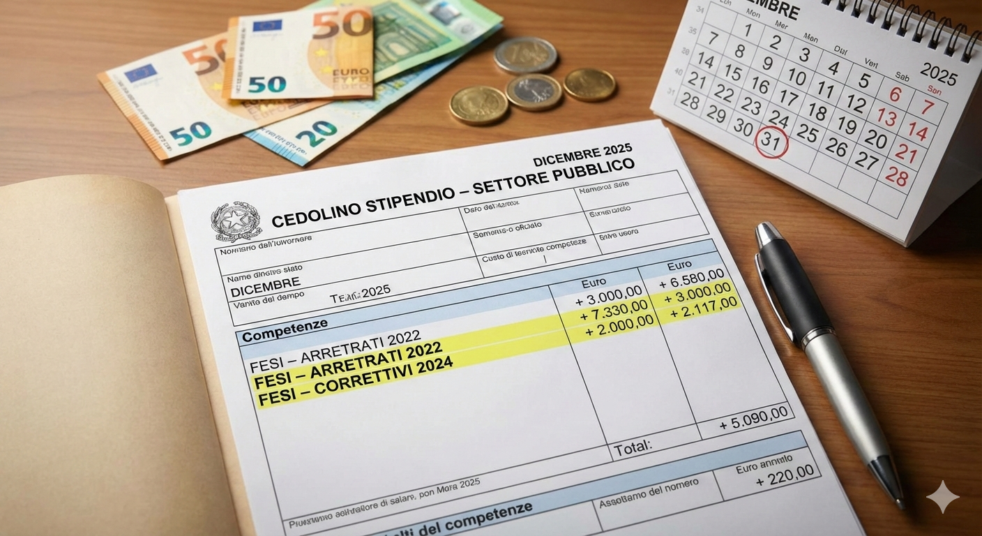 FESI 2022 e 2024: Correttivi e Arretrati in arrivo nel cedolino di Dicembre 2025